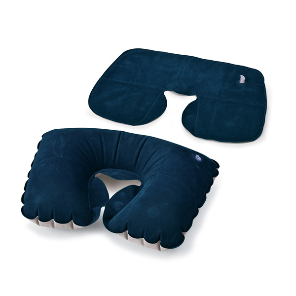 柔らかで心地いい、長時間の旅に最適なネックピローです。車や飛行機などでの長時間の移動や、ご自宅でのちょっとした休憩時に使いやすいアイテムです。柔らかベロア素材で安心！空気を入れて使用でき、使用後は圧縮して収納できるので荷物にならないです。