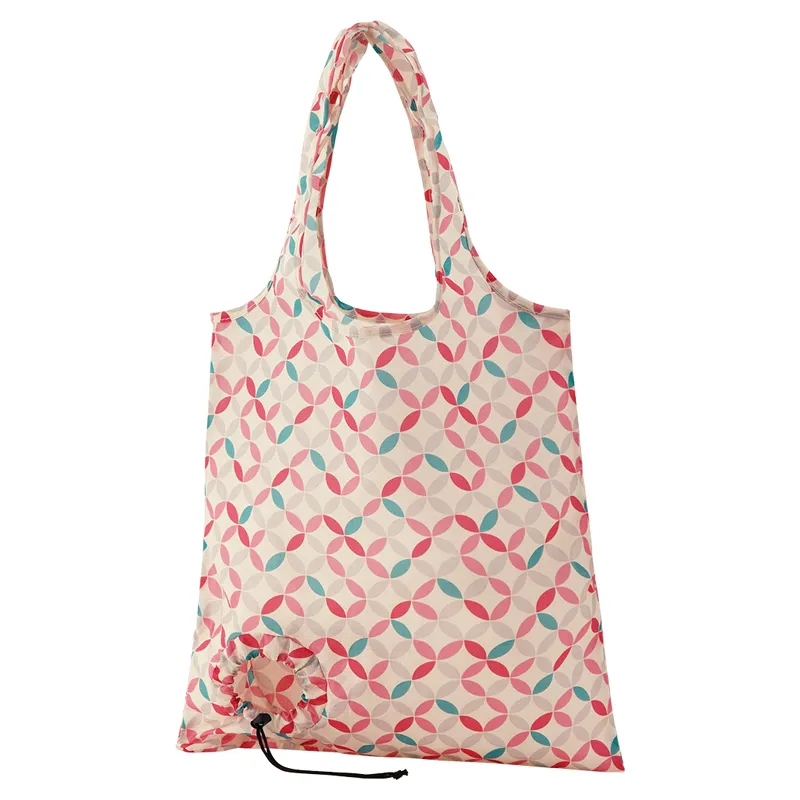 使わないときは丸くコンパクトに収納できるレジ袋タイプのエコバッグです。丈夫なリップストップポリエステルで作られているので、強度も抜群です。