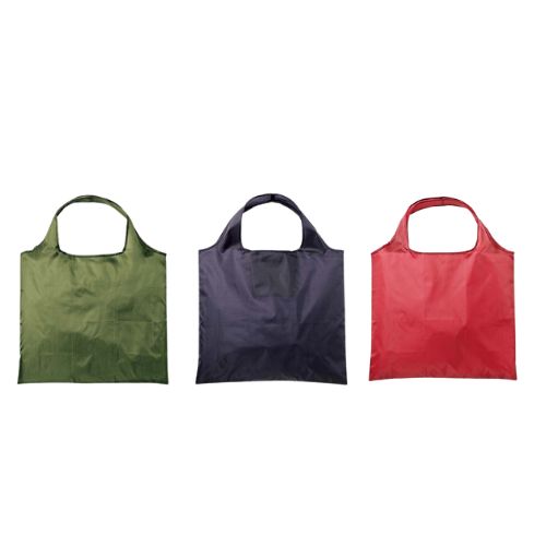 抗菌加工を施した衛生的なエコバッグで、使わないときにはポケット部分に小さく畳んで収納できます。普段のバッグに入れて携帯しておけば、買い物や荷物が増えたときにさっと広げて使えます。大きなサイズなので収納力はたっぷり!肩掛けできるので持ち運びも楽々です。