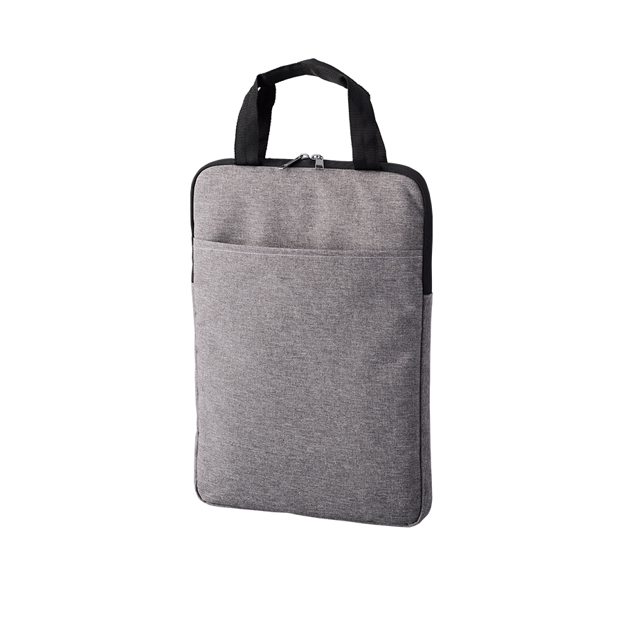 タテにPCが収納できるバッグ。PCを傷付けずに持ち運びが可能で、内側にポケットがついているので文房具や小物を収納することが可能です。バッグインバッグとしてもお使いいただけます。