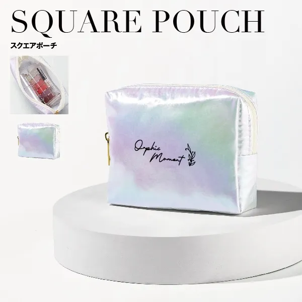 生地の美しさを際立たせるボックス型。心ときめく印象的なノベルティです。