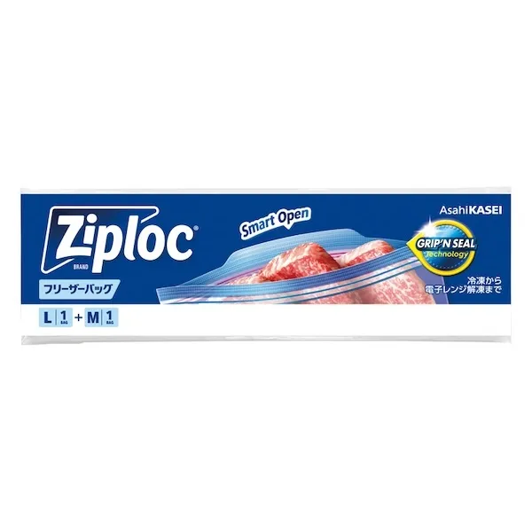 旭化成　ジップロックフリーザーバッグポリ袋入り２サイズセット