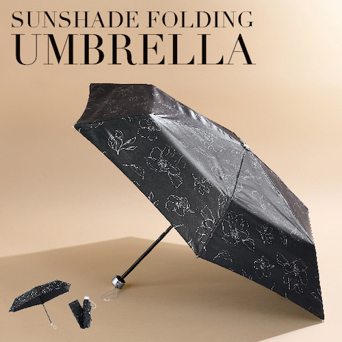 ラインフラワー・晴雨兼用折りたたみ傘