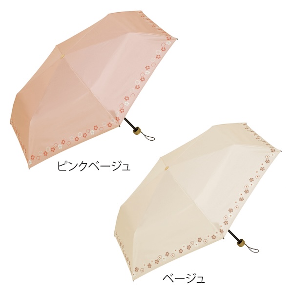 京都くろちく・晴雨兼用こんぱくと折傘（梅ならべ）