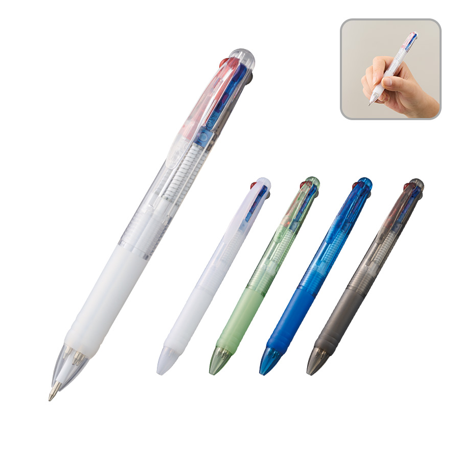 ３色プラスワンボールペン（再生ＡＢＳ）【カラー選択可】